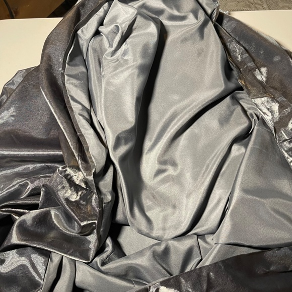 TS Couture Ladies Silver Gray Prom, Ball, Formal Maxi Gown. Bling, Glittery NWT - Picture 14 of 16